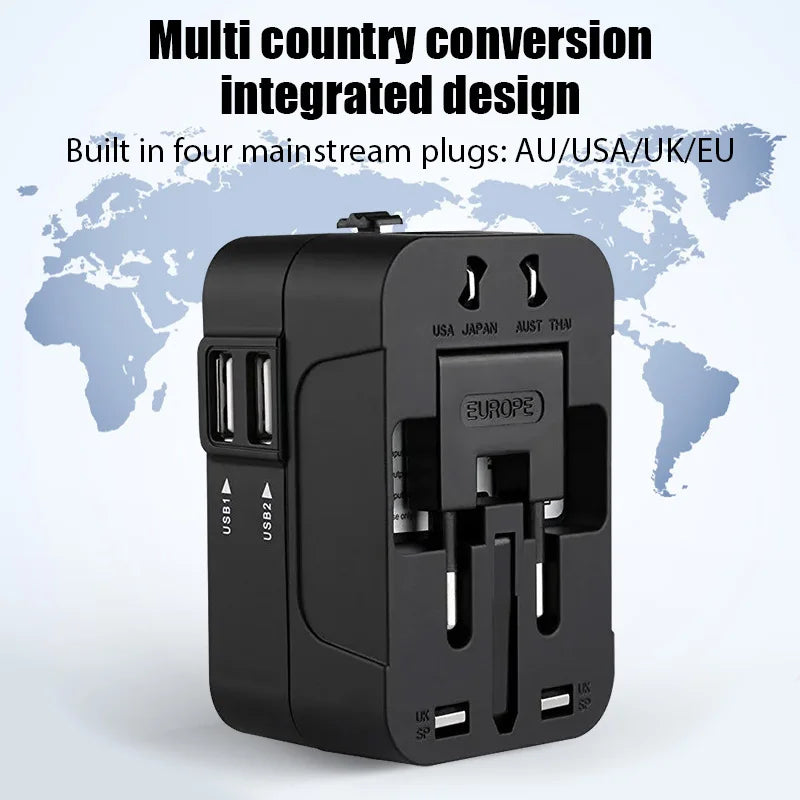 🌍 Universal Conversion Plug Worldwide EU UK US AU 🔌